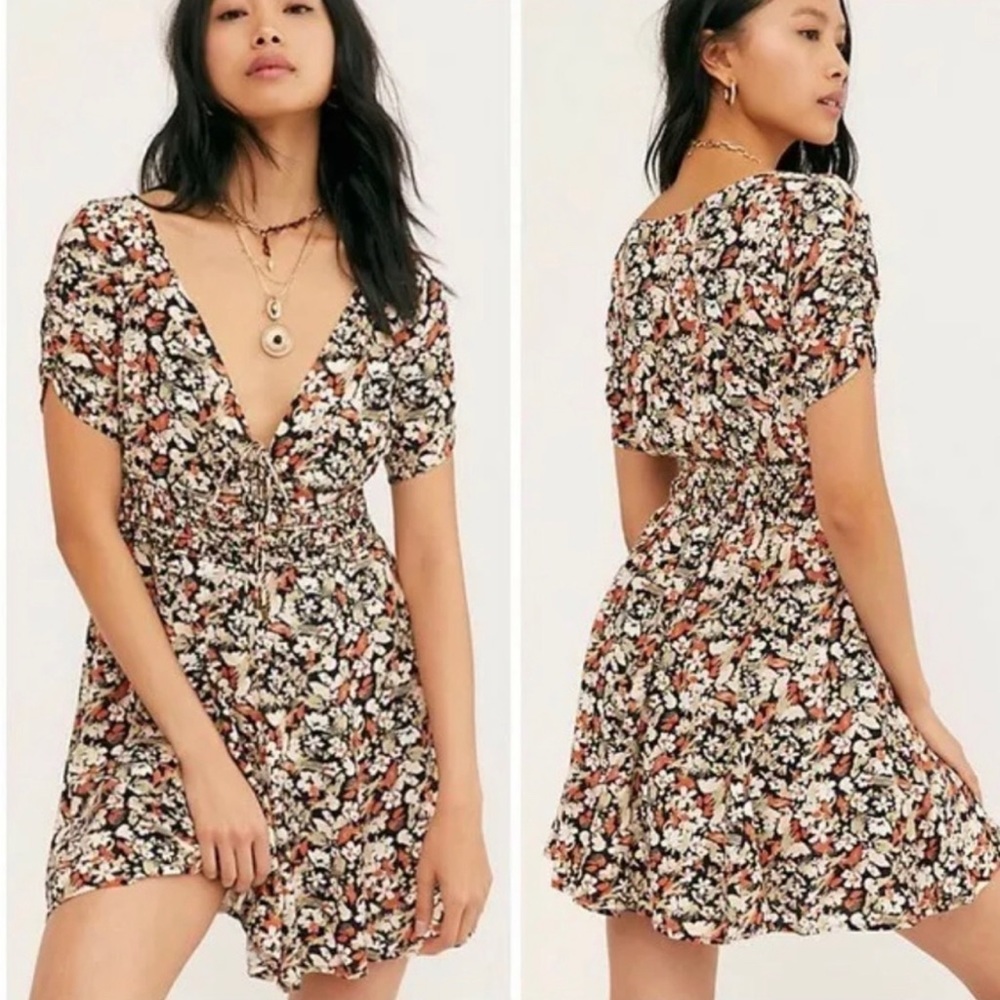 NWT Free People floral print mini dress